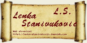 Lenka Stanivuković vizit kartica